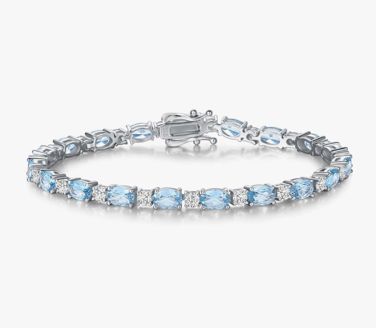 FANCIME Birthstone Bracelets Sterling Silver Tennis Bracelets Charm Fine Jewelry Birthday Gifts for Women