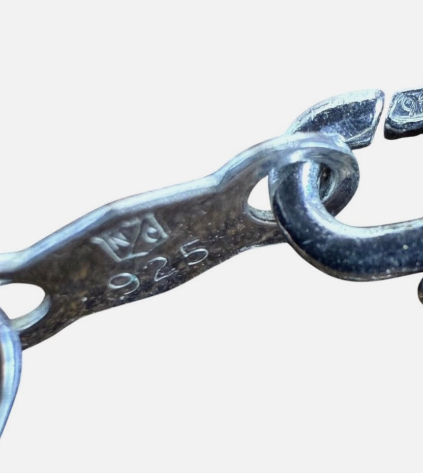 Sterling Silver 925 Womens Amethyst Teardrop Pendant Necklace