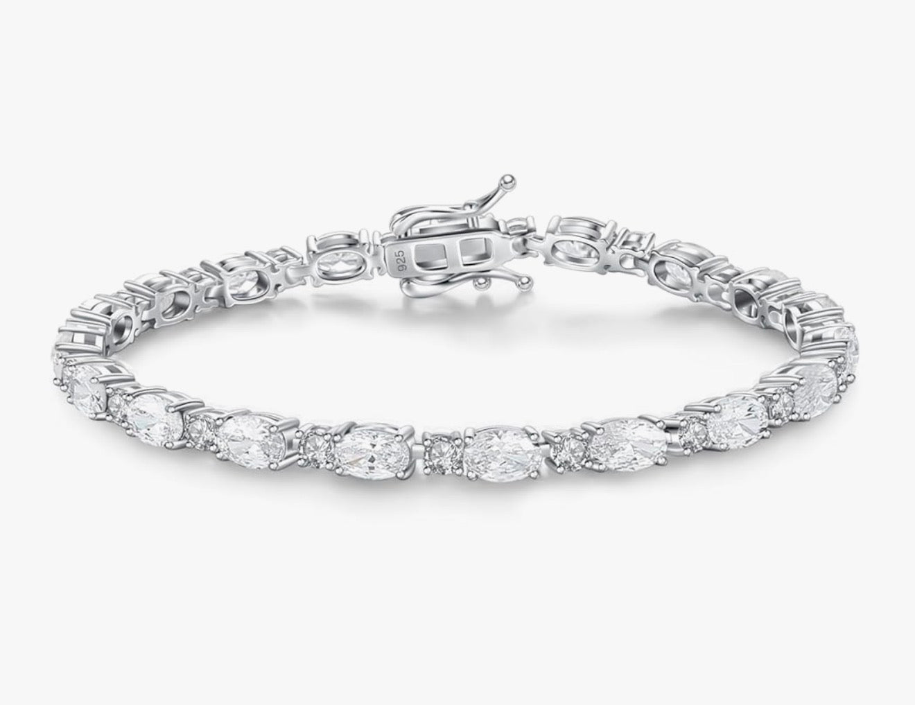 FANCIME Birthstone Bracelets Sterling Silver Tennis Bracelets Charm Fine Jewelry Birthday Gifts for Women