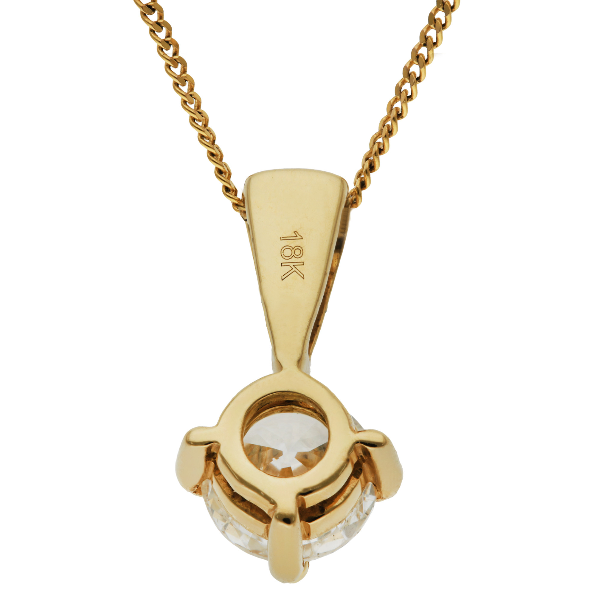 18ct Yellow Gold 0.70ct Diamond Pendant