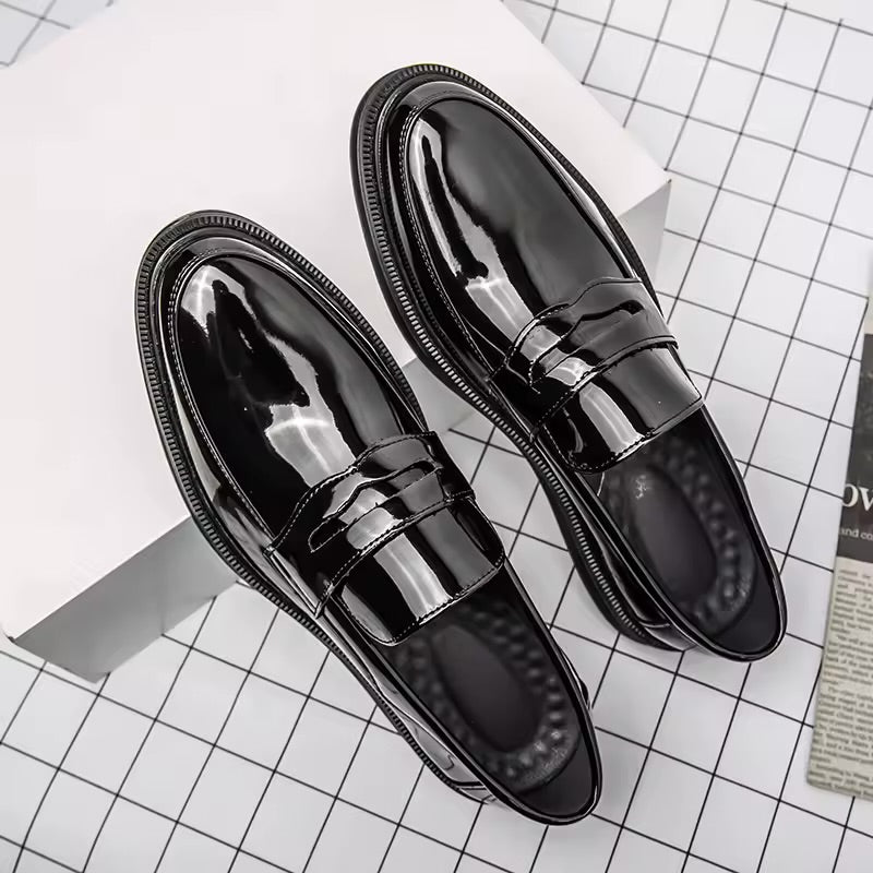 Mocassins en cuir d'affaires pour hommes, chaussures provoqué décontractées, chaussures Oxford formelles classiques, chaussures élégantes pour hommes, mode de printemps