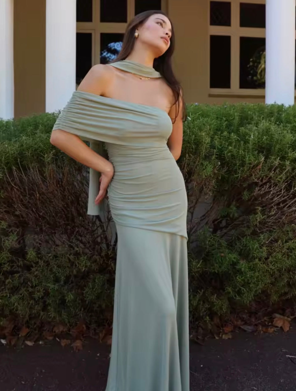 Blifanbo maille épaules dénudées écharpe Sexy robe Maxi automne sans bretelles froncé élégant mode solide mince Patchwork Club robe de soirée